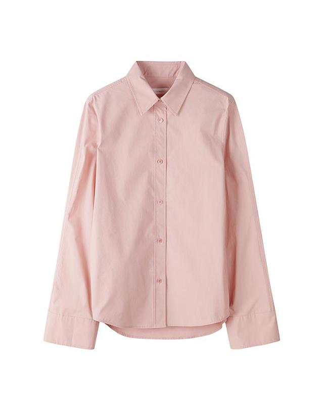 컴젠 [컴젠] 여성 와이드 커프스 롱슬리브 셔츠 L PINK 착용컷