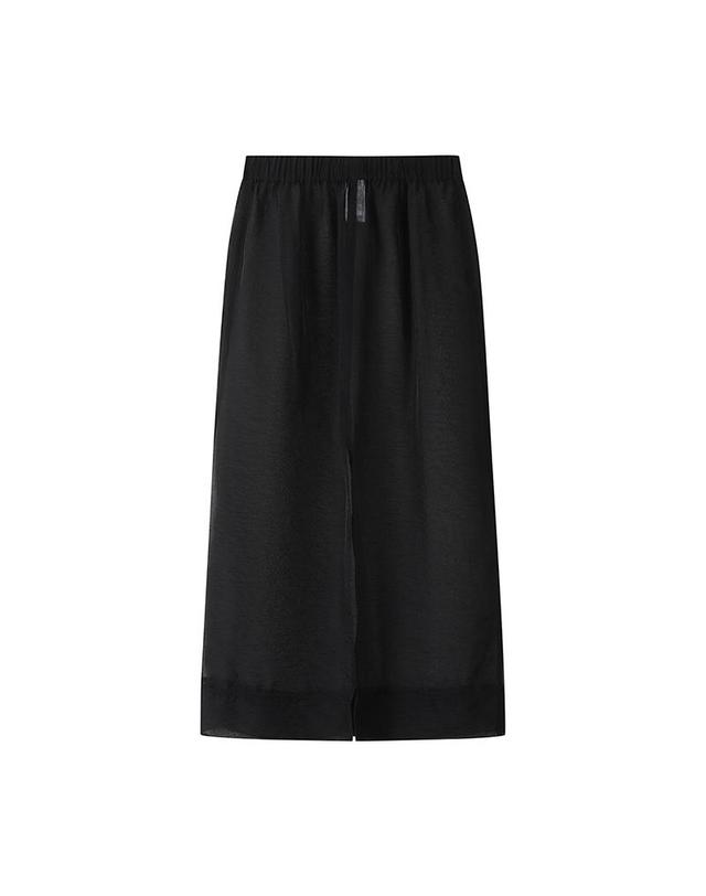 컴젠 [컴젠] 여성 시스루 스커트 BLACK 착용컷