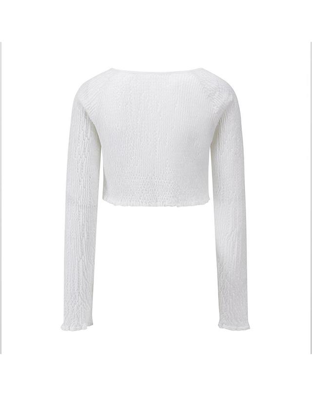 컴젠 [컴젠] 여성 볼레로 가디건 WHITE 착용컷
