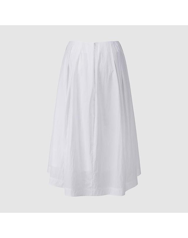 컴젠 [컴젠] 여성 노오비 플레어 스커트 WHITE 착용컷