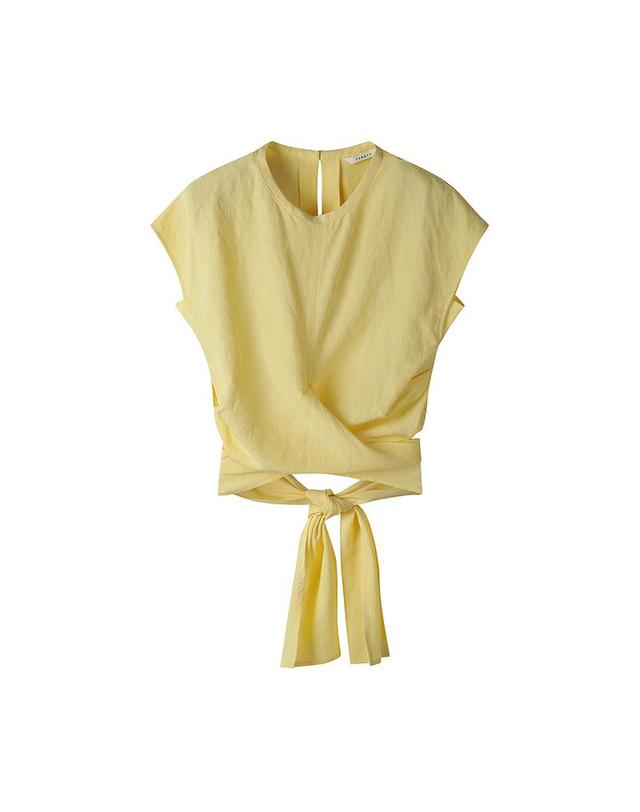 컴젠 [컴젠] 여성 타이 볼륨 블라우스 L YELLOW 착용컷