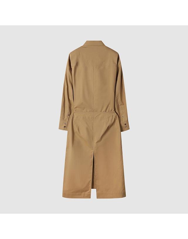 컴젠 [컴젠] 여성 랩 스커트 셔츠형 원피스 D BEIGE 착용컷