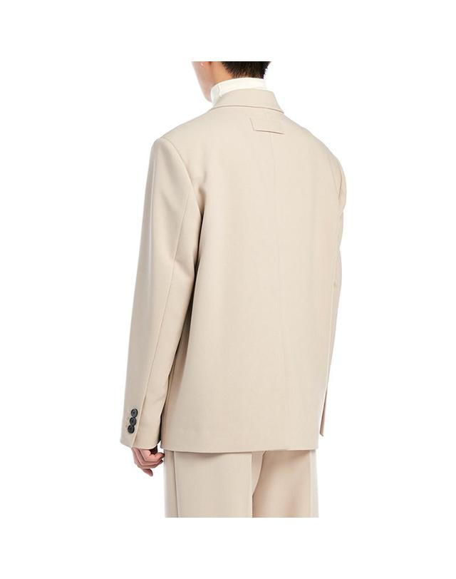 컴젠 [컴젠] 남성 테일러드 스티치 포인트 블레이저 BEIGE 착용컷