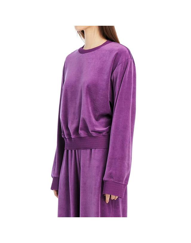 컴젠 [컴젠] 여성 벨루아 맨투맨 PURPLE 착용컷