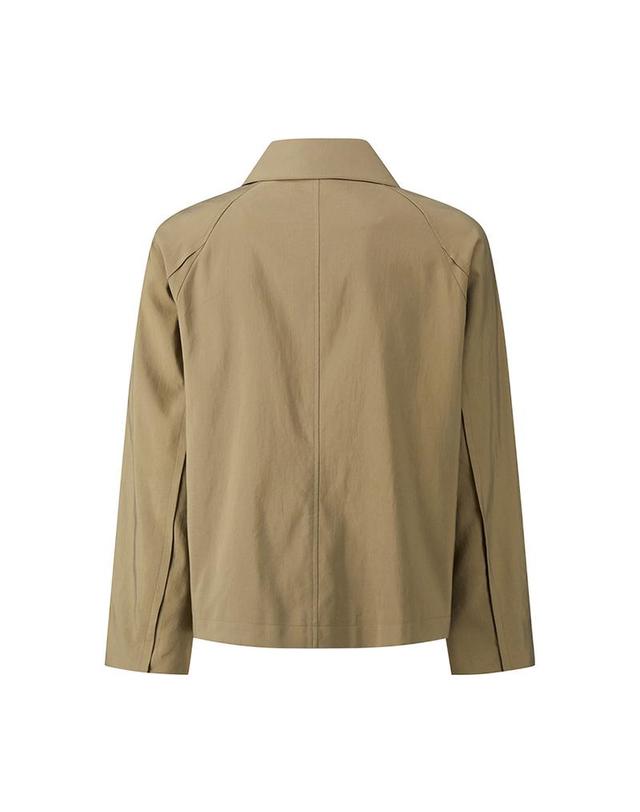 컴젠 [컴젠] 남성 소매변형실루엣 카라집업 점퍼 KHAKI BEIGE 착용컷