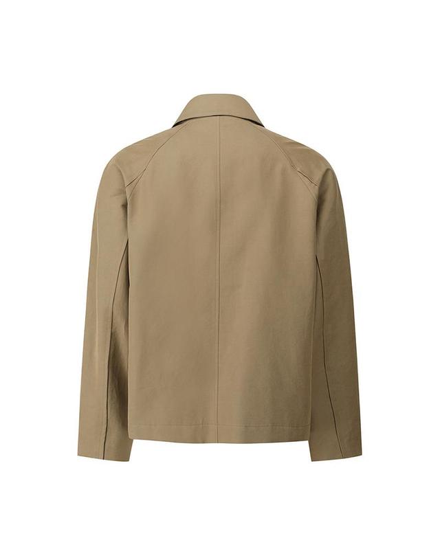 컴젠 [컴젠] 남성 소매변형실루엣 카라집업 점퍼 KHAKI BEIGE 착용컷