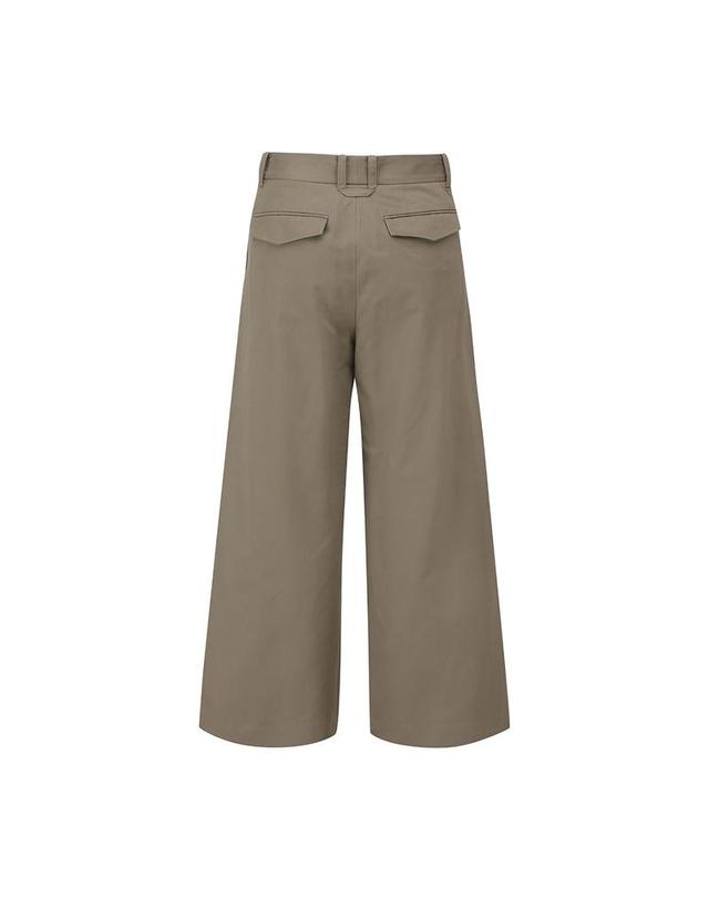 컴젠 [컴젠] 남성 캐주얼 투턱 와이드 팬츠 KHAKI BEIGE 착용컷
