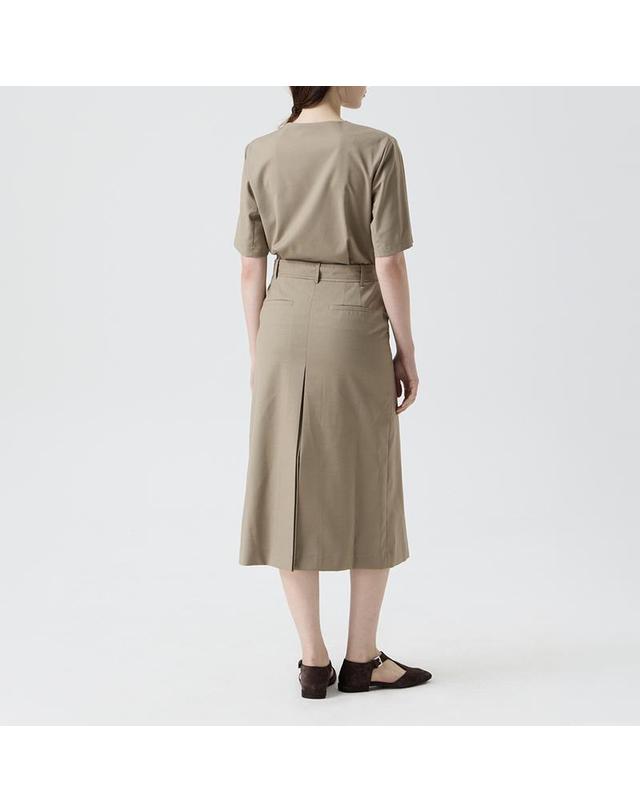 컴젠 [컴젠] 여성 벨티드 랩스타일 원피스 D BEIGE 착용컷