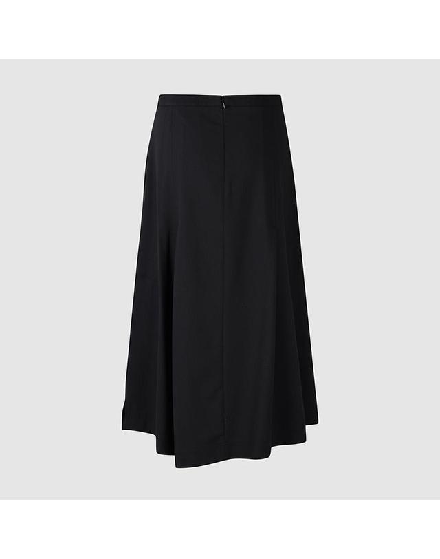컴젠 [컴젠] 여성 A라인 언발란스 햄라인 스커트 BLACK 착용컷