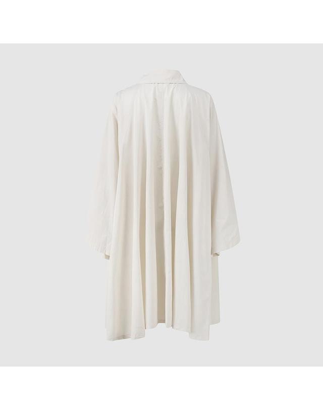 컴젠 [컴젠] 여성 오버사이즈 트렌치 코트 CREAM 착용컷