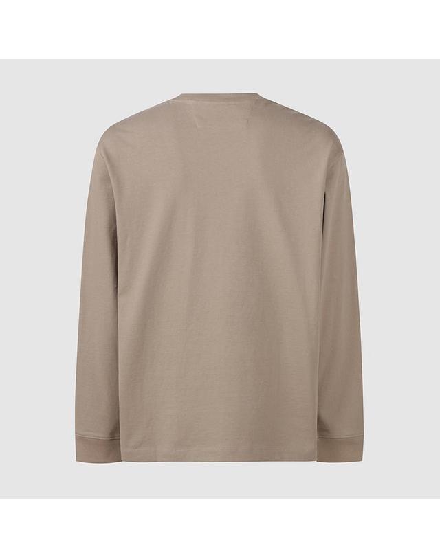 컴젠 [컴젠] 남성 라운드넥 롱슬리브 BEIGE 착용컷