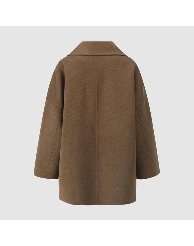 컴젠 [컴젠] 여성 핸드메이드 집업 코트 KHAKI BROWN JAC 착용컷