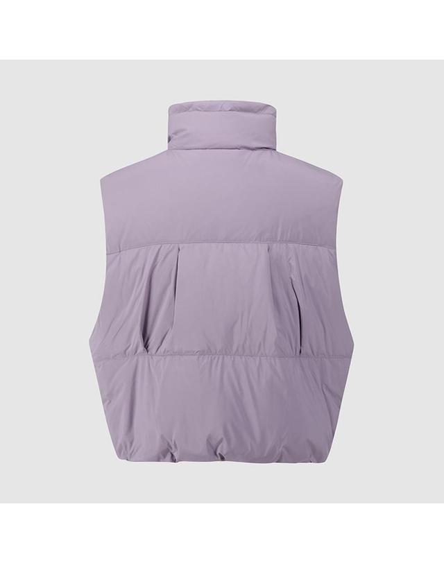 컴젠 [컴젠] 여성 크롭 다운 베스트 LILAC 착용컷