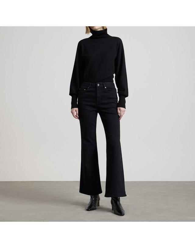 컴젠 [컴젠] 여성 부츠컷 데님 팬츠 BLACK 착용컷