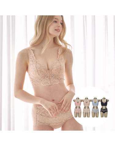 발레리 앞지퍼브라 레이스 여성 브라팬티세트 4set - VL41