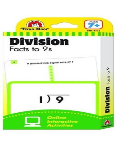 Flashcards- Division Facts to 9s,-  Ages 7+