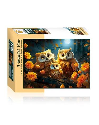 풍경 직소퍼즐 1000pcs - 달빛 아래 황금부엉이
