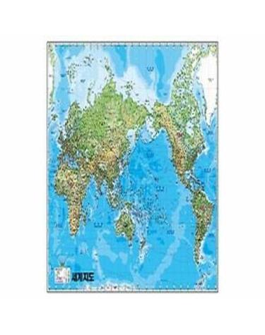 THE WORLD 세계지도 영문지세 - 코팅 원지