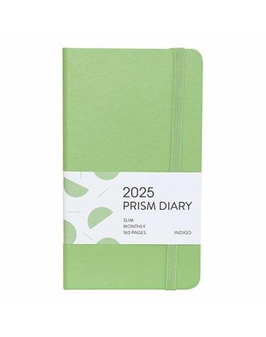 [인디고] 2025 프리즘 슬림 먼슬리 다이어리 (날짜형, 수첩형, 월간) - 그린티