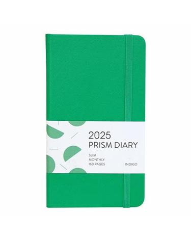 [인디고] 2025 프리즘 슬림 먼슬리 다이어리 (날짜형, 수첩형, 월간) - 애플그린