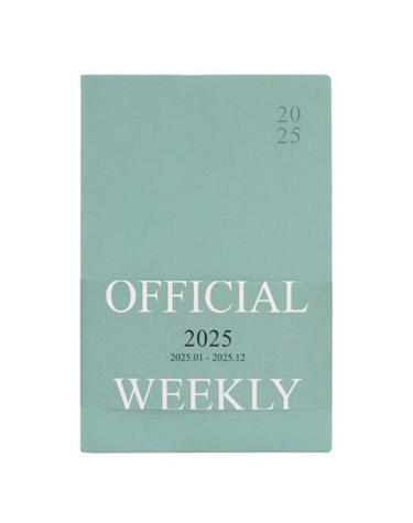 [인디고] 2025 오피셜 열두달 B6 위클리 다이어리 업무용 (날짜형, 32절, 주간) - 민트