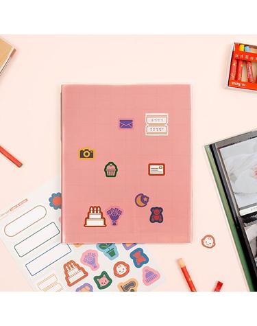 [북프렌즈] 포토스토리지 그리드앨범 - 핑크