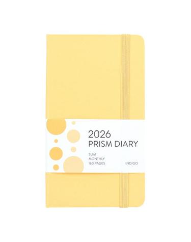 [인디고] 2026 프리즘 슬림 먼슬리 다이어리 (날짜형, 수첩형, 월간) - 버터옐로우