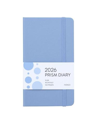 [인디고] 2026 프리즘 슬림 먼슬리 다이어리 (날짜형, 수첩형, 월간) - 밀키블루
