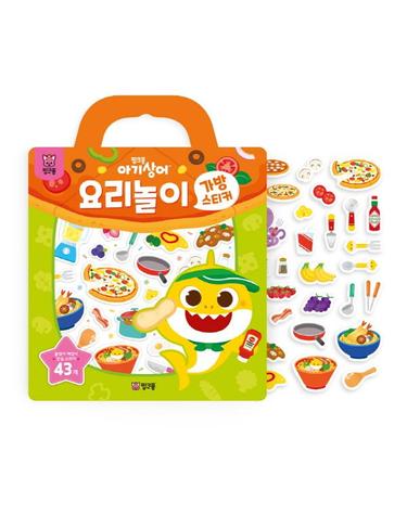 웅진북센 핑크퐁 아기상어 가방스티커 - 요리놀이