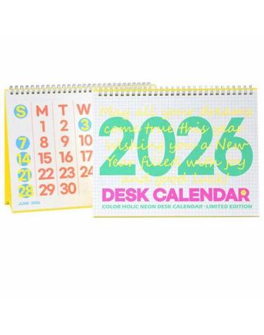 2026 컬러홀릭 네온 데스크 캘린더 (탁상달력)