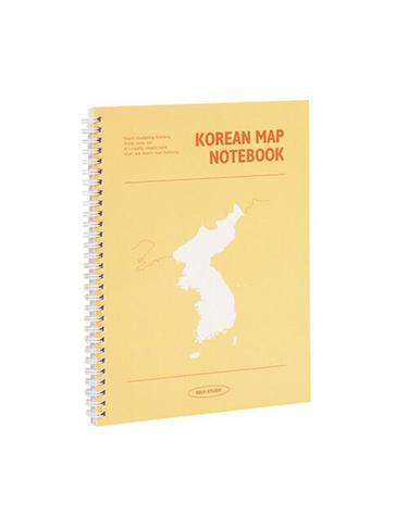 [인디고] 혼자공부 지도 노트 (B5 한국사 모눈노트) - 한국지도/오렌지