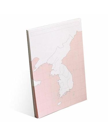 [인디고] 혼자공부 지도 메모패드 A5 - 한국지도 (50매)