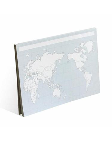 [인디고] 혼자공부 지도 메모패드 A5 - 세계지도 (50매)
