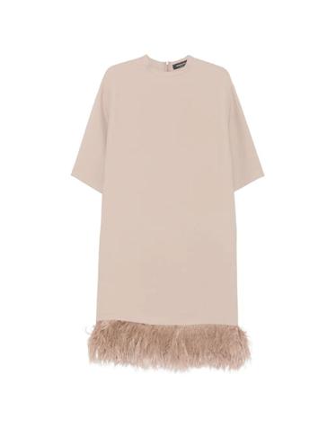 [해외직구] 26 FW 파비아나필리피 페더 트리밍 시프트 드레스 ABD226F586M425 TP458381748