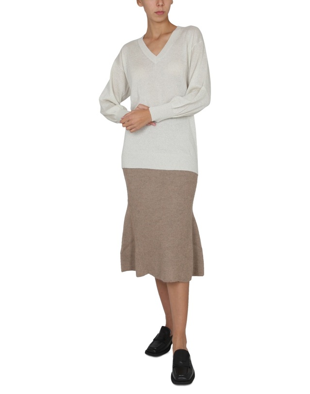 파비아나 필리피 [해외직구] 22FW 파비아나 필리피 V 넥 저지 MAD222W058H037VR1 TP577403397 착용컷