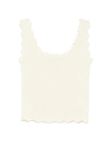 [해외직구] 26 FW 로우클래식 레이스 에지 민소매 니트 탑 LW265KN09CR TP455025389