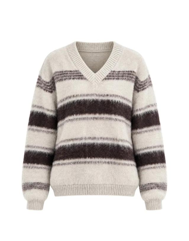 로우클래식 [해외직구] 26 FW 로우클래식 striped V neck sweater LC254KN03 TP459886092 착용컷