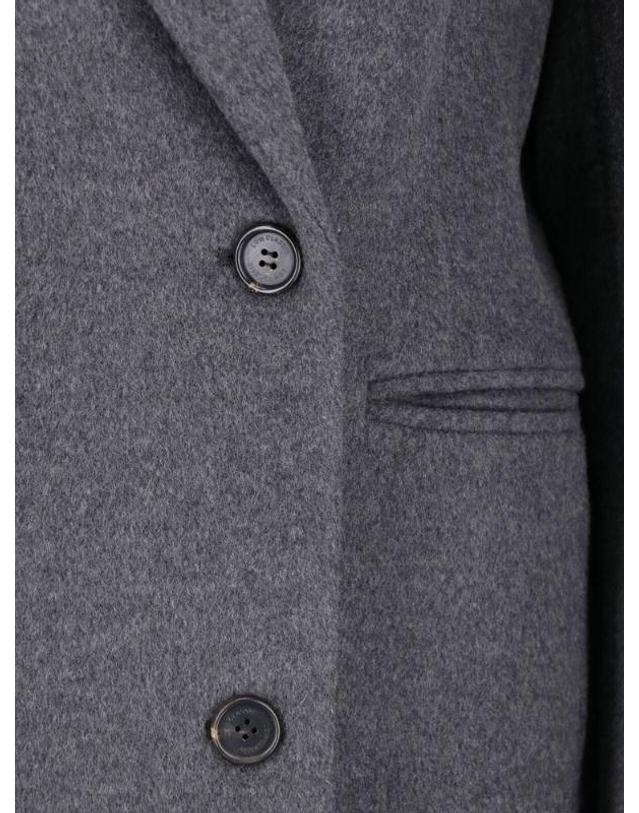 로우클래식 [해외직구] 로우컷 클래식 더블 브레스트 롱 코트 LW264CT03GR GREY TP980095678 착용컷
