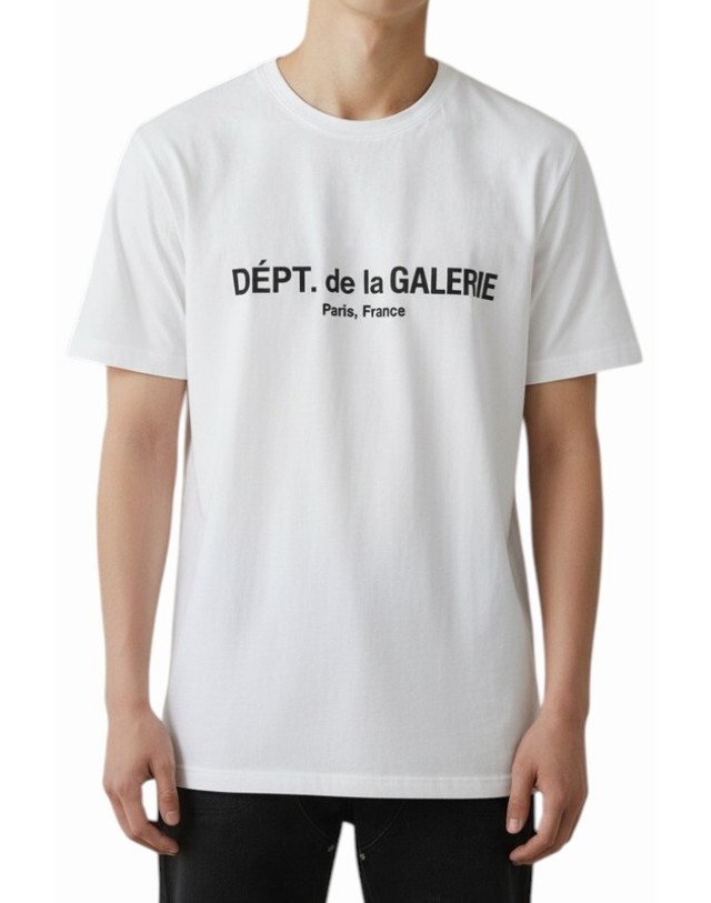 갤러리 디파트먼트 갤러리디파트먼트 26SS 프렌치 로고 럭스 반팔티셔츠 FRENCH LOGO LUX TOP036 CLEAN WHITE 착용컷