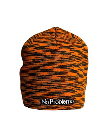 노 프라블레모 25FW 글리치 스컬 비니 NP9021904 ORNG