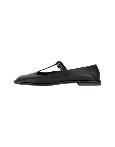 더로우 25SS 스퀘어 T스트랩 플랫 슈즈 SQUARE T-STRAP F1599SL3 BLK