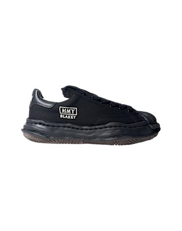 메종 미하라 야스히로 25FW 블레이키 로우 OG 솔 캔버스 스니커즈 BLAKEY A08FW735 BLK/BLK