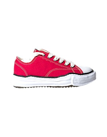 메종 미하라 야스히로 25FW 피터슨 로우 OG 솔 캔버스 스니커즈 PETERSON A01FW702 RED