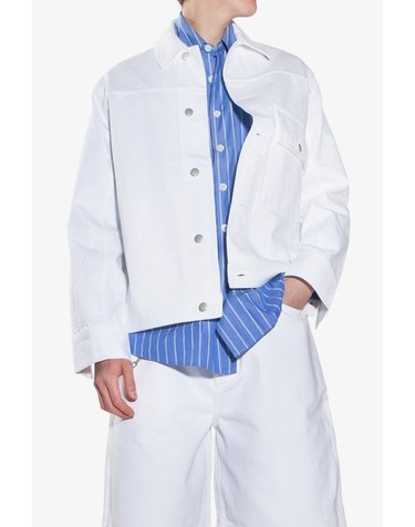 스튜디오 니콜슨 라자르 워시드 데님 자켓 LAZAR OPTIC WHITE