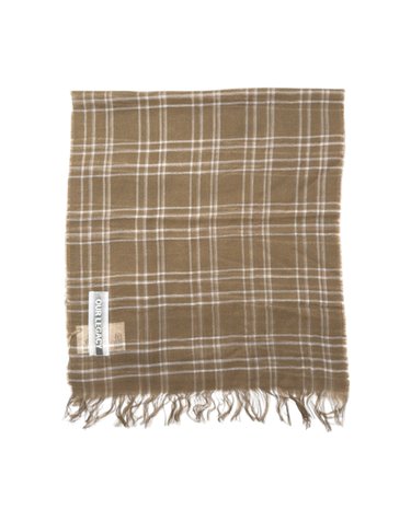 아워레가시 26SS 텐셀 코티지 스카프 COTTAGE A2268CW WALNUT GRID SPARSE TENCEL