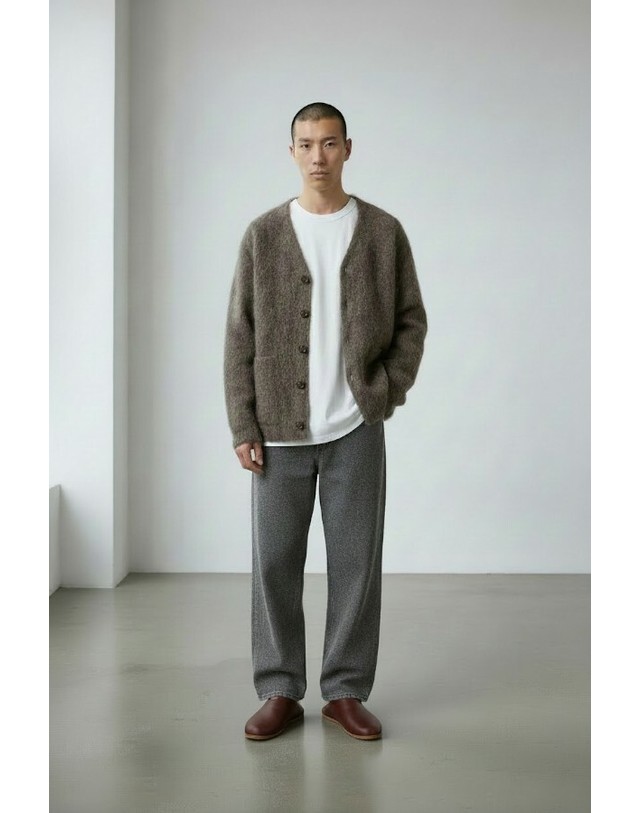 아워 레가시 아워레가시 아워레가시 26SS 몰 그레이 해리 울 가디건 CARDIGAN M2266CM MOLE GREY 착용컷