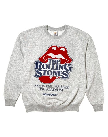 와일드동키 26FW 롤링 스톤스 콜라보 맨투맨 ROLLINGSTONES CREWNECK FG01 706 HEATHER GREY