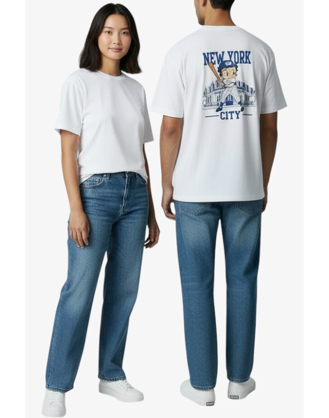 와일드 동키 와일드동키 26SS 베티 블루 반팔티셔츠 BETTY BLUE TS03 007 WHITE 착용컷