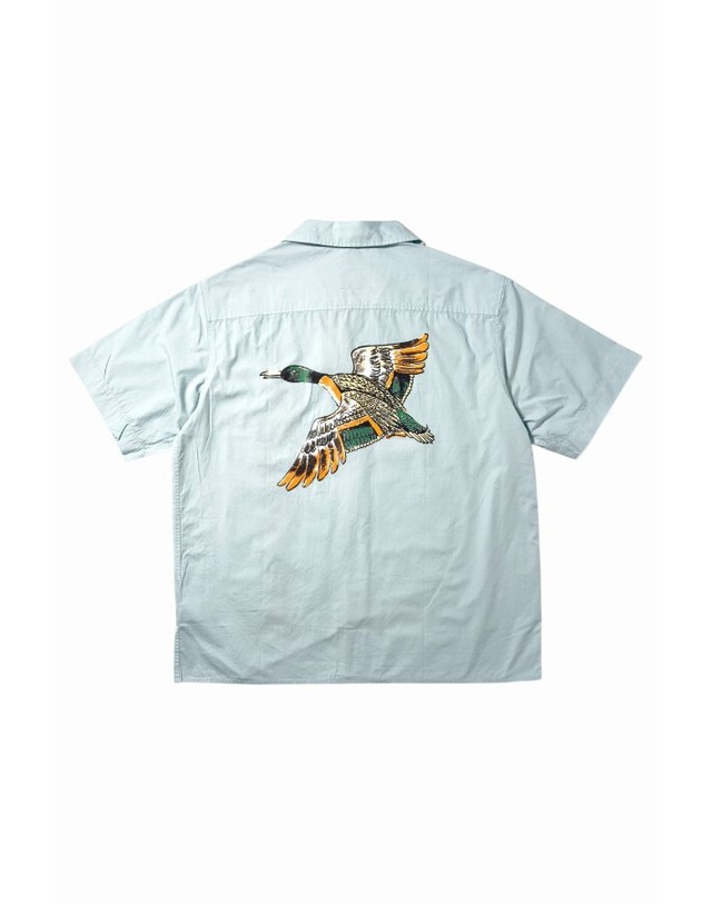 와일드 동키 와일드동키 26SS 플라잉 덕 선셋 셔츠 FLYING DUCK SHIRT CA02 042 SAGE 착용컷