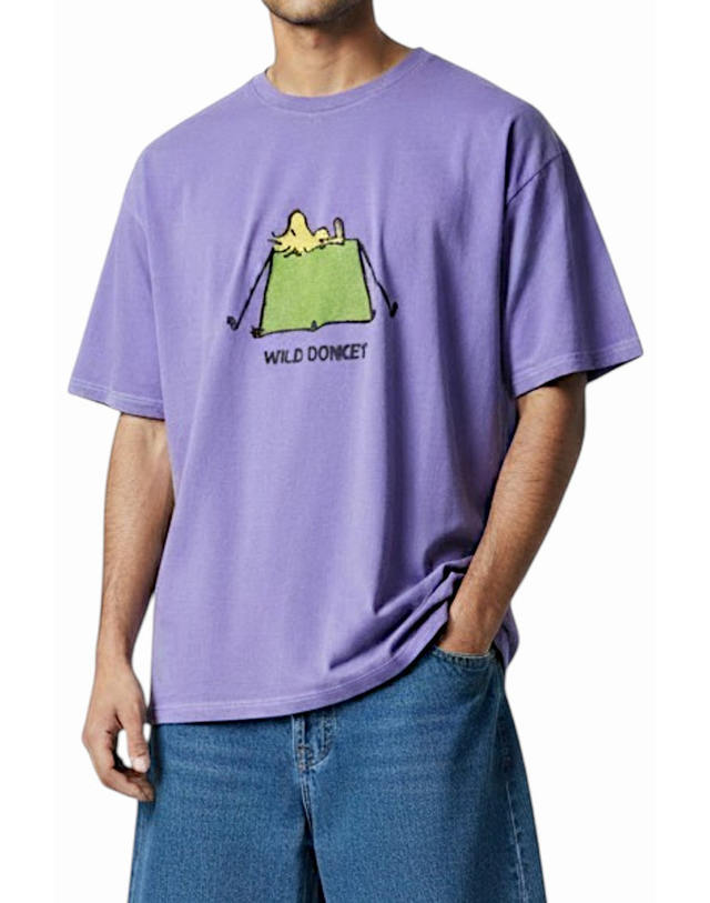 와일드 동키 와일드동키 26SS 텐트 반팔티셔츠 TENT TS01 083 FADED VIOLET 착용컷